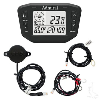 Admiral Speedometer, Digital GPS, Multi-Function Redhawk 