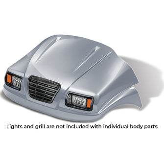 DoubleTake Phantom Front Cowl, Club Car Precedent 04+, Silver