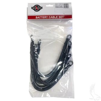 Battery Cable SET, Includes (5) 12" 4 gauge, Club Car 36V 81+, Yamaha G2/G8/G9 36V 85-94 Redhawk 