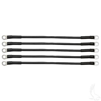 Battery Cable SET, Includes (5) 12" 6 gauge, Club Car 36V 81+, Yamaha G2/G8/G9 36V 85-94 Redhawk 