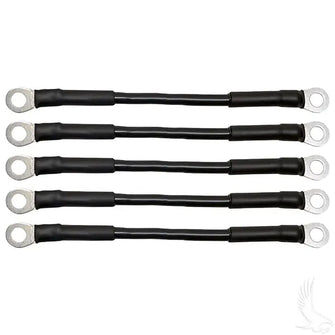 Battery Cable, PACK OF 5, 7" 6 Gauge Black Redhawk 