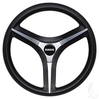 Brenta ST Steering Wheel, Silver Insert, E-Z-Go Hub Redhawk 