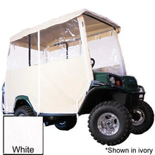 Club Car Precedent & Villager 4-Passenger White Over-The-Top Vinyl Enclosure w/ factory Fold-Down Seat (Years 2004-Up) PN# 62036 Red Dot 