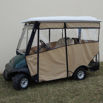 Recinto Odyssey, parte superior RHOX de 88", beige, Club Car Tempo, Precedent con asiento trasero PN# ENC-029-BG