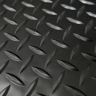 Floor Mat, Diamond Plate Rubber, Black, E-Z-Go RXV 08+ Redhawk 