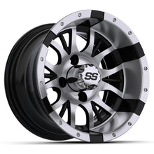 GTW Diesel Machined Silver and Black Wheel - 12x7 Inch GTW 