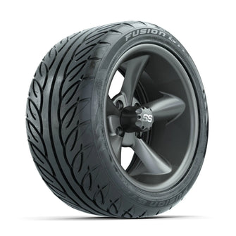 GTW Godfather Matte Grey 14 in Wheels with 225/40-R14 Fusion GTR Street Tires  Full Set GTW 