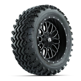 GTW Helix Machined/Black 14 in Wheels with 23x10.00-14 Rogue All Terrain Tires  Full Set GTW 