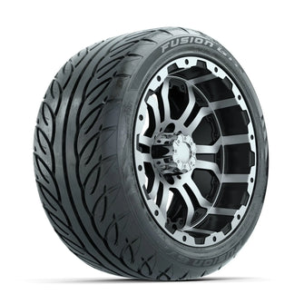 GTW Omega Machined/Black 14 in Wheels with 225/40-R14 Fusion GTR Street Tires  Full Set GTW 