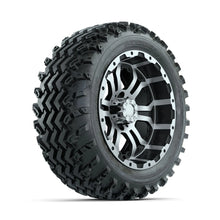 GTW Omega Machined/Black 14 in Wheels with 23x10.00-14 Rogue All Terrain Tires  Full Set GTW 