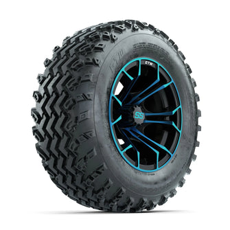 GTW Spyder Blue/Black 12 in Wheels with 23x10.00-12 Rogue All Terrain Tires  Full Set GTW 