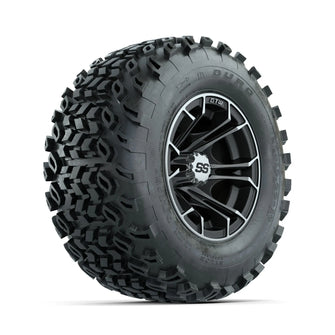 GTW Spyder Machined/Matte Grey 10 in Wheels with 20x10-10 Duro Desert All Terrain Tires  Full Set GTW 