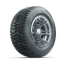 GTW Spyder Silver Brush 10 in Wheels with 205/50-10 Mamba Street Tires  Full Set GTW 