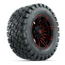 GTW Stealth Black/Red 12 in Wheels with 22x10-12 Timberwolf All-Terrain Tires  Full Set GTW 