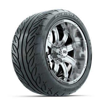 GTW Tempest Chrome 14 in Wheels with 225/40-R14 Fusion GTR Street Tires  Full Set GTW 