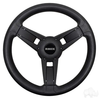 Giazza Steering Wheel, Black, Club Car Tempo, Onward, Precedent Hub Redhawk 