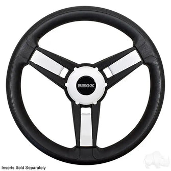 Giazza Steering Wheel, Black, Club Car Tempo, Onward, Precedent Hub Redhawk 