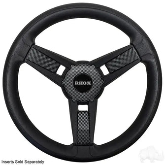 Giazza Steering Wheel, Black, Club Car Tempo, Onward, Precedent Hub Redhawk 