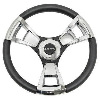 Gussi Italia® Model 13 Black/Chrome Steering Wheel For All Club Car Precedent Models PN# 06-123 Gussi 