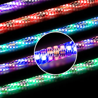 LED Whip Light Stick, 4' RGB Wrapped with remote Control Color