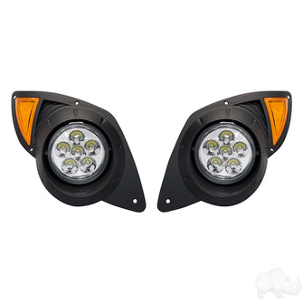 LED Factory Style Headlights with Bezels, Yamaha Drive 07-16