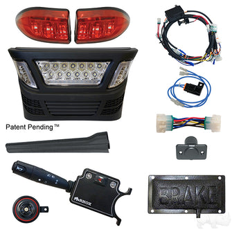 BYO LED Light Bar Kit, Club Car Precedent, Gas 04+ & Electric 04-08.5, 12V, (Deluxe, Pedal Mount)