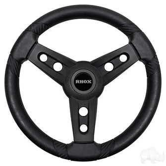 Lugana Steering Wheel, Black, Club Car Tempo, Onward, Precedent Hub Redhawk 