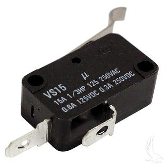 Microinterruptor, 2 terminales, Club Car DS Gas 84+, Eléctrico 80+ 36 V PN# MS-002