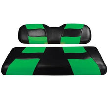 MadJax® Riptide Black/Lime Cooler Green Two-Tone Club Car DS Front Seat Covers (Years 2000-Up) Madjax 