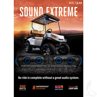 Sound Extreme Soundbar, Four Speaker, 500W, Dual Woofers and RGB Lights