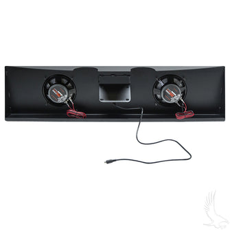 Consola de audio de techo con amplificador y parlantes Bluetooth, Club Car Onward con techo largo OEM PN# RAD-558