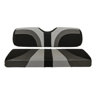 RedDot® Blade Front Seat Covers for Club Car DS – Gray / Charcoal Gear / Black Carbon Fiber Red Dot 