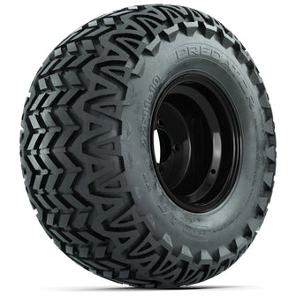 Set of (4) 10 in Black Steel Offset Wheels with 22x11-10 Predator All Terrain Tires PN# A19-461 Lakeside Buggies Direct 