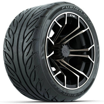 Set of (4) 12 in GTW Spyder Wheels with 215/40-R12 Fusion GTR Street Tires PN# A19-647 GTW 