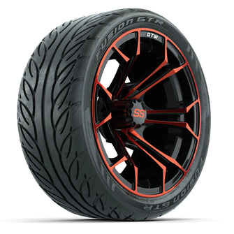 Set of (4) 14 in GTW Spyder Wheels with 205/40-R14 Fusion GTR Street Tires PN# A19-579 GTW 