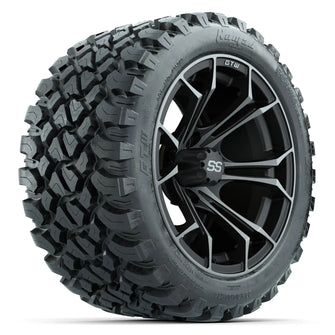 Set of (4) 14 in GTW Spyder Wheels with 23x10-14 GTW Nomad All-Terrain Tires PN# A19-557 GTW 