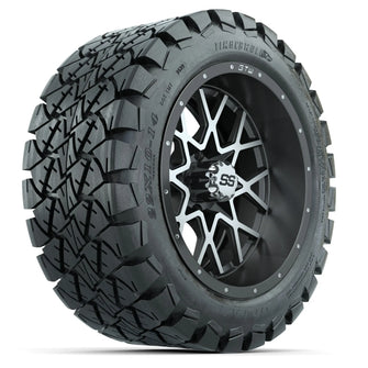 Set of (4) 14 in GTW Vortex Wheels with 22x10-14 GTW Timberwolf All-Terrain Tires PN# A19-491 GTW 