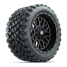 Set of (4) 14 in GTW® Helix Machined & Black Wheels with 23x10-R14 Nomad All-Terrain Tires PN# A19-824 GTW 