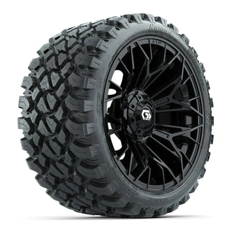 Set of (4) 15 in GTW® Stellar Black Wheels with 23x10-R15 Nomad All-Terrain Tires PN# A19-797 GTW 