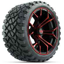 Set of (4) 15&Prime; GTW Spyder Red/Black Wheels with 23x10-R15 Nomad All-Terrain Tires PN# A19-754 GTW 