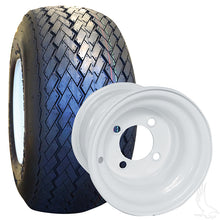 415/360 - Acero, blanco 8x7 estándar con RHOX Golf DOT, 18x8.5-8 PN# TIR-310A