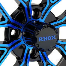 RHOX RX281, Gloss Black with Blue, 14x7 ET-25