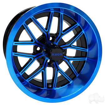 RHOX RX281, Gloss Black with Blue, 14x7 ET-25