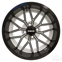 RHOX RX281, blanco con negro brillante, 14 x 7 ET-25 PN# TIR-RX281-WB