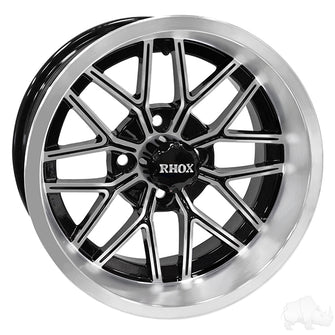 RHOX RX281, Machined Gloss Black, 14x7 ET-25