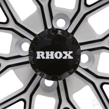 RHOX RX284, blanco con negro brillante, 12 x 6 ET-10 PN# TIR-RX284-WB