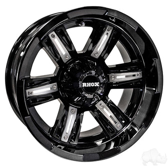 RHOX RX285, Gloss Black, 14x7 ET-25