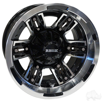 RHOX RX286, Machined Gloss Black, 12x7 ET-25