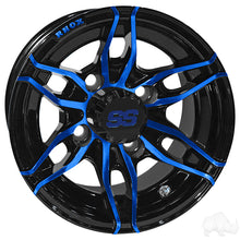 RHOX RX376. Gloss Black with Blue, 10x7 ET-25