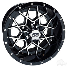 RHOX RX385, Machined Gloss Black, 12x7 ET-25